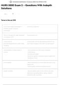 NURS 3000 Exam 2 &ndash; Questions With Indepth Solutions