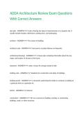 ADDA Architecture Review Exam Questions With Correct Answers 