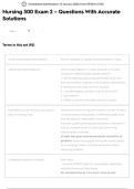 Nursing 300 Exam 2 &ndash; Questions With Accurate Solutions