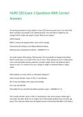 NURS 320 Exam 1 Questions With Correct Answers