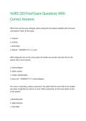 NURS 320 Final Exam Questions With Correct Answers