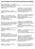 HOSA EPIDEMIOLOGY EVERYTHING QUESTIONS AND ANSWERS