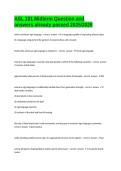 ASL 101 Midterm Question and answers already passed 2025&sol;2026