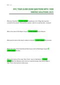 NYC Tour Guide Exam 2025 &vert; Exam Questions & 100&percnt; Verified Solutions