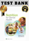 Test Bank for Nutrition for Dental Health&colon; A Guide for the Dental Professional&comma; 3rd Edition &lpar;Sroda & Reinhard&rpar; &vert; All Chapters &lpar;1&ndash;18&rpar; &vert; A&plus; Verified