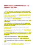 BLS Certification Test Questions And Answers &vert; Certified