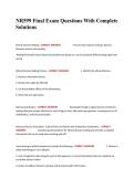 NR599 Final Exam Questions With Complete Solutions