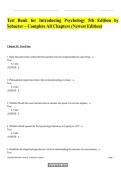 Test Bank for Introducing Psychology 5th Edition by Schacter &ndash; Complete All Chapters &lpar;Newest Edition&rpar;