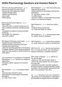 HOSA Pharmacology Questions and Answers Rated A