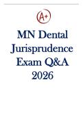 MN DENTAL JURISPRUDENCE PRACTICE TEST 2026 QUESTIONS WITH ANSWERS