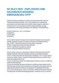 NC BLET 2025 - EXPLOSIVES AND HAZARDOUS MATERIAL EMERGENCIES CFFP
