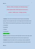 BIOL331 &sol; BIOL 331 Module 10 &lpar;Latest Update 2026 &sol; 2027&rpar; Pathophysiology &vert; Questions & Answers &vert; Grade A &vert; 100&percnt; Correct - Portage Learning