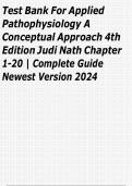 Applied Pathophysiology 4th Edition Test Bank A&plus; ISBN 9781975161032 by Judi Nath