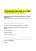 WGU C724 Information Systems Management Pre assessment Questions and Answers &vert; Latest Updated 2026&sol;2027 &lpar;100&percnt; Verified Answers&rpar; Assured Success &vert; Graded A&plus;&period;
