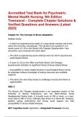 TEST BANK for Psychiatric Mental Health Nursing&comma; 9th Edition by Townsend &vert; Complete Chapter Solutions and Verified Questions