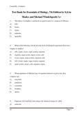 Test Bank for Essentials of Biology&comma; 7th Edition &lpar;2026&rpar; &ndash; Mader & Windelspecht&comma; Complete Chapters &plus; Answers &vert; A&plus; Study Guide