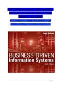 Business Driven Information Systems 9th Edition Paige Baltzan Loose Leaf Test Bank PDF 2026&sol; 2027 with Solution
