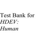 TEST BANK for HDEV&colon; Human Development&comma; 6th Edition by Spencer A&period; Rathus &vert; Complete Questions and Answers