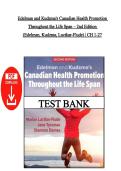 Test Bank &ndash; Edelman & Kudzma&rsquo;s Canadian Health Promotion Throughout the Life Span&comma; 2nd Edition &vert; Luctkar-Flude&comma; Tyerman & Dames &vert; Chapters 1&ndash;27 &vert; Latest Edition