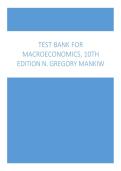 Macroeconomics 10th Edition N&period; Gregory Mankiw Test Bank with Answers
