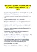 HOSA 2025 Health Care Issues Exam &lpar; All Correct Answers&rpar; Passed Get It Right
