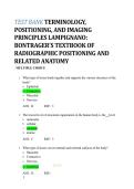 Radiographic Positioning Test Bank &lpar;Lampignano&rpar; &vert; All Chapters &vert; 100&percnt; Verified Chapters &vert; 2026 Latest Update