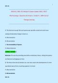 BIOL351 &sol; BIOL 351 Module 9 &lpar;Latest Update 2026 &sol; 2027&rpar; Pharmacology &vert; Questions & Answers &vert; Grade A &vert; 100&percnt; Correct - Portage Learning
