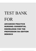 Advanced Practice Nursing Essential Knowledge 5e Test Bank &vert; All Chapters &vert; 100&percnt; Verified Chapters &vert; 2026 Latest Update