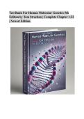 Test Bank For Human Molecular Genetics 5th Edition by Tom Strachan &vert; Complete Chapter 1-22 &vert; Newest Edition&period;