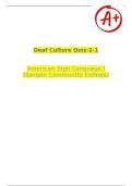 Deaf Culture Quiz-2-1   American Sign Language I &lpar;Bergen Community College&rpar;