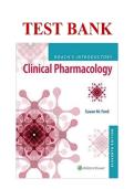 Test Bank for Roach's Introductory Clinical Pharmacology 11th Edition by Susan M&period; Ford