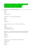 CRANIAL NERVES&colon; CNIM PRACTICE EXAM AND 100&percnt; CORRECT ANSWERS 2026 UPDATED&period;