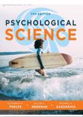 Psychological Science 7th Edition Test Bank Elizabeth &vert;All Chapters&vert; Instant Download