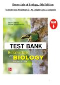 Test Bank for Essentials of Biology 6th Edition Chapters 1&ndash;32 &lpar;2026&rpar; &ndash; Mader &ndash; EBook PDF