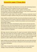 Economics paper 2 Essay plans exam