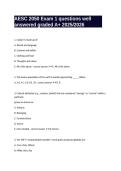 AESC 2050 Exam 1 questions well answered graded A&plus; 2025&sol;2026