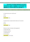 TRAFFIC SUPERVISOR EXAM NEWEST 2025 ACTUAL EXAM COMPLETE 300 QUESTIONS AND CORRECT DETAILED ANSWERS
