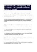 MGMT 4000 UGA- Montgomery&comma; Test 1 Chapters 1 & 2 Quiz well answered graded A&plus; passed
