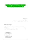 Test Bank &ndash; Fundamentals of Corporate Finance&comma; 10th Edition by Ross &lpar;FIN 10&rpar; &lpar;2026&rpar;