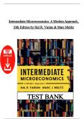 Test Bank &ndash; Intermediate Microeconomics&colon; A Modern Approach&comma; 10th Edition &vert; Hal R&period; Varian &vert; All Chapters Covered &vert; Latest Edition