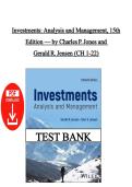 Test Bank &ndash; Investments&colon; Analysis and Management&comma; 15th Edition&vert; Jones & Jensen &vert; ISBN&colon;9781394243785 &vert; Chapters 1&ndash;22 &vert; Latest Edition