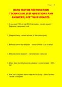 IICRC WATER RESTORATION  TECHNICIAN 2026 QUESTIONS AND  ANSWERS&vert; ACE YOUR GRADES&period; 