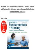 Test Bank &ndash; Kozier & Erb&rsquo;s Fundamentals of Nursing Concepts&comma; Process & Practice&comma; 11th Edition&vert; Berman & Snyder &vert; ISBN&colon;9780135428733 &vert; Chapters 1&ndash;52 &vert; Latest Edition