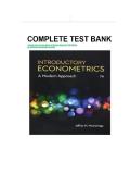 Test Bank Introductory Econometrics A Modern Approach 7th Edition by Jeffrey M Wooldridge &ndash; Complete Chapter Questions and Answers PDF