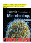 Talaro&rsquo;s Foundations in Microbiology 11th Edition 2026 test bank Y&period; Barry Chess test bank Full Test Bank with Verified Answers for Every Chapter Microbiology questions and answers