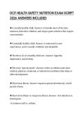 DCF HEALTH SAFETY NUTRITION EXAM SCRIPT 2026 ANSWERS INCLUDED