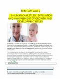 NRNP 6541 Week 2 I-HUMAN CASE STUDY EVALUATION AND MANAGEMENT OF GROWTH AND DEVELOPMENT ISSUES&period;