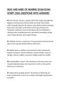 DEAF AND HARD OF HEARING EXAM EXAM SCRIPT 2026 QUESTIONS WITH ANSWERS