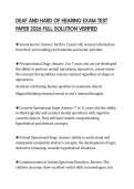 DEAF AND HARD OF HEARING EXAM TEST PAPER 2026 FULL SOLUTION VERIFIED