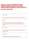 Biology Lab Practical 1 NEWEST ACTUAL EXAM  COMPLETE QUESTIONS AND CORRECT DETAILED  ANSWERS &lpar;VERIFIED ANSWERS&rpar; &vert;ALREADY GRADED A&plus;  University of North Florida 